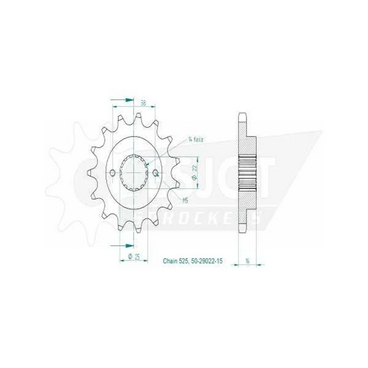Sprockets Front (29022-15) - Esjot