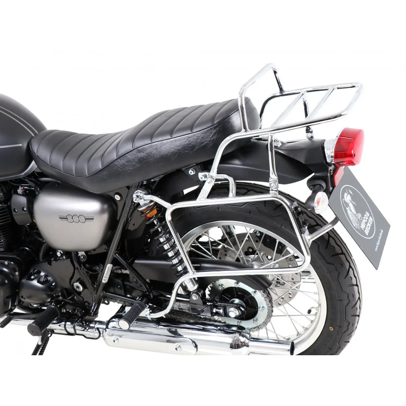 Kawasaki W800 Street/Cafe Carrier - Side & Topcase Carrier - Chrome