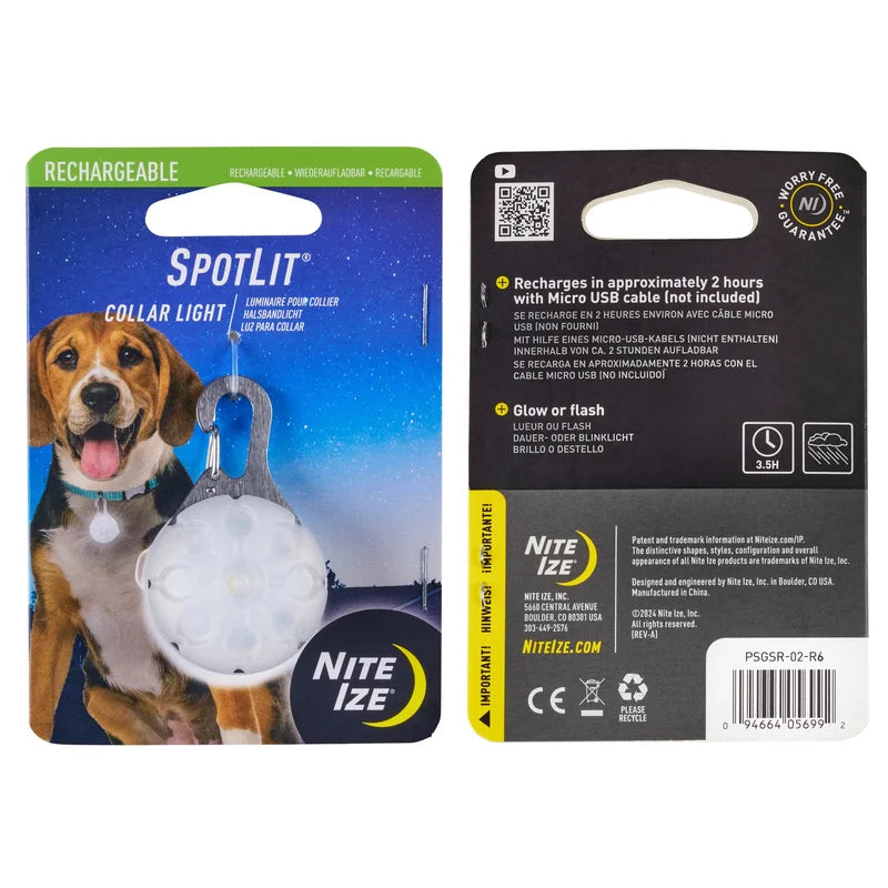 SPOTLIT® RECHARGEABLE COLLAR LIGHT - Pink
