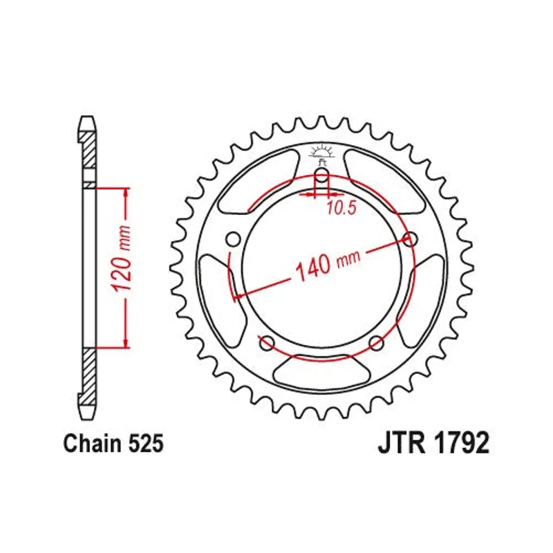 Sprockets Rear (1792 - 43T) - JT ( 525 Pitch)