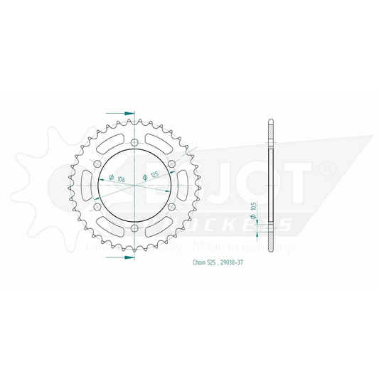 Sprockets Rear (29038 - 50T) - Esjot