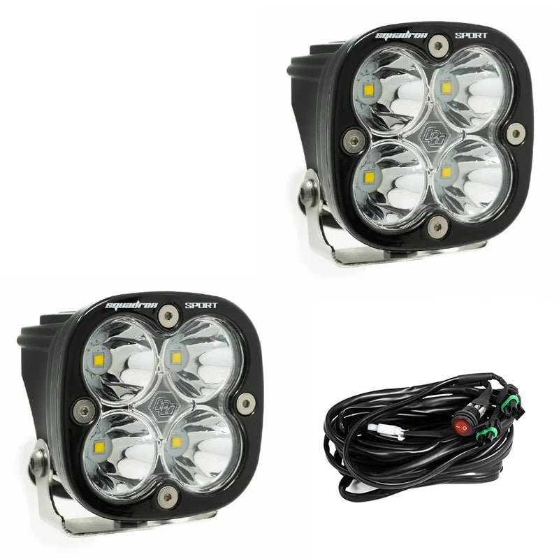 Aux LED - SQUADRON SPORTS - Driving Combo / Square / Clear