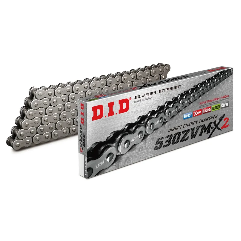 Chain 530 Pitch x 108 links (ZVMX2) - ZVM-X 2 (RIVET TYPE) / Natural Steel
