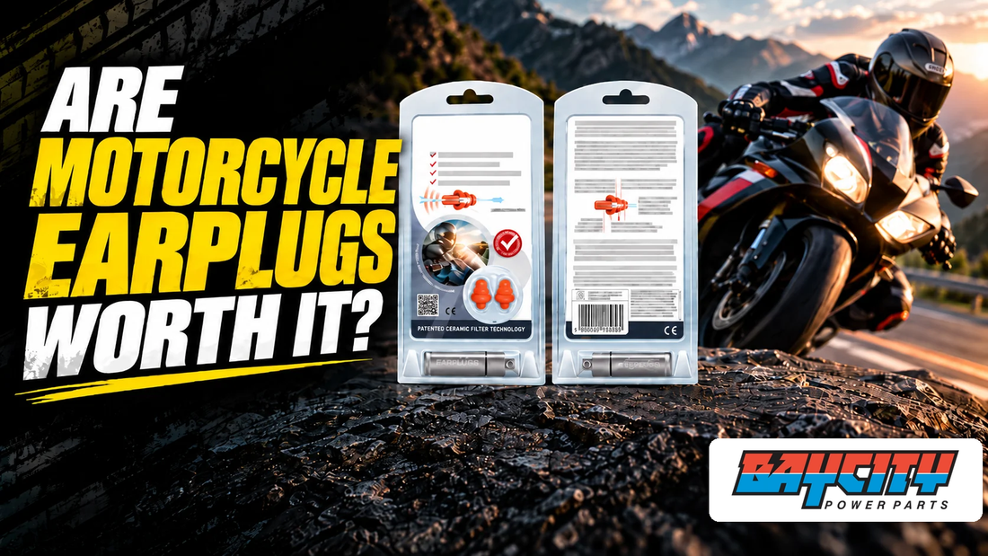 Motorcycle earplugs for wind noise reduction hearing protection and riding comfort Baycity Power Parts