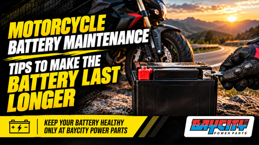 image of Motorcycle Battery Maintenance Tips to Make the Battery Last Longer with baycity logo