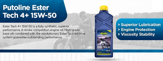 Putoline Ester Tech engine oil for high-performance motorcycles