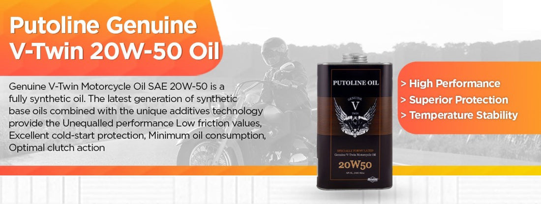 Engine Oil: Putoline Genuine V-Twin 20W-50 Oil