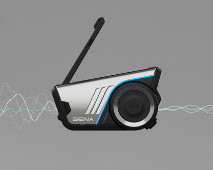 Sena 60S Bluetooth intercom device close up with Harman Kardon speakers for motorcycle accessories India