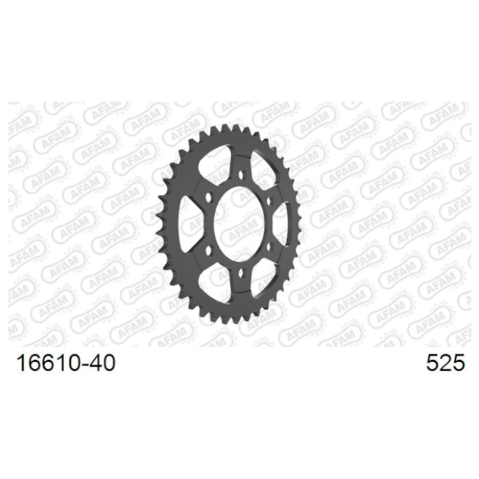 Baycity Power Parts Afam 16610-40 rear sprocket 40 teeth for motorcycle maintenance and chain setup