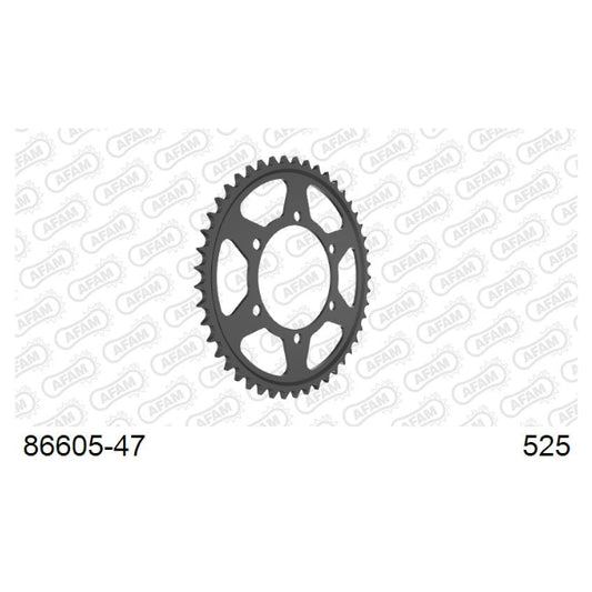 Baycity Power Parts Afam 86605-47 rear sprocket 47 teeth for motorcycle maintenance and chain setup