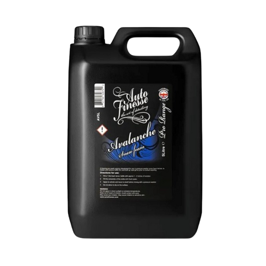 front view of Auto Finesse Avalanche Snow Foam - 5ltr