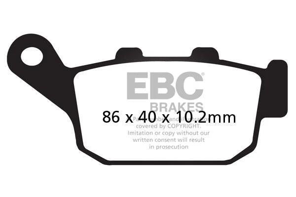 front view of Brakes - FA140V Semi Sintered - EBC (Rear) - One Set (one Rotor) - Rear