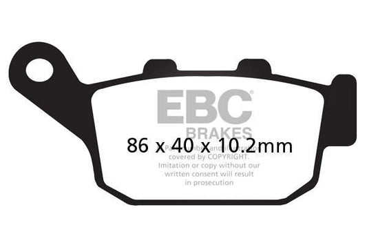 front view of Brakes - FA140V Semi Sintered - EBC (Rear) - One Set (one Rotor) - Rear