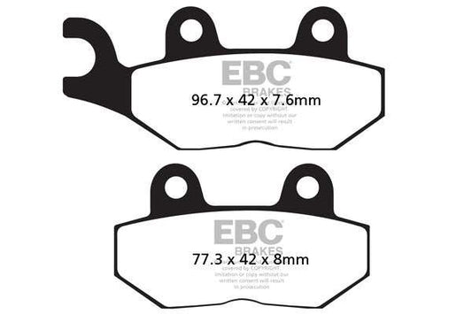 Brakes - FA214HH Fully Sintered  - EBC (Rear) - One Set at baycity powerparts