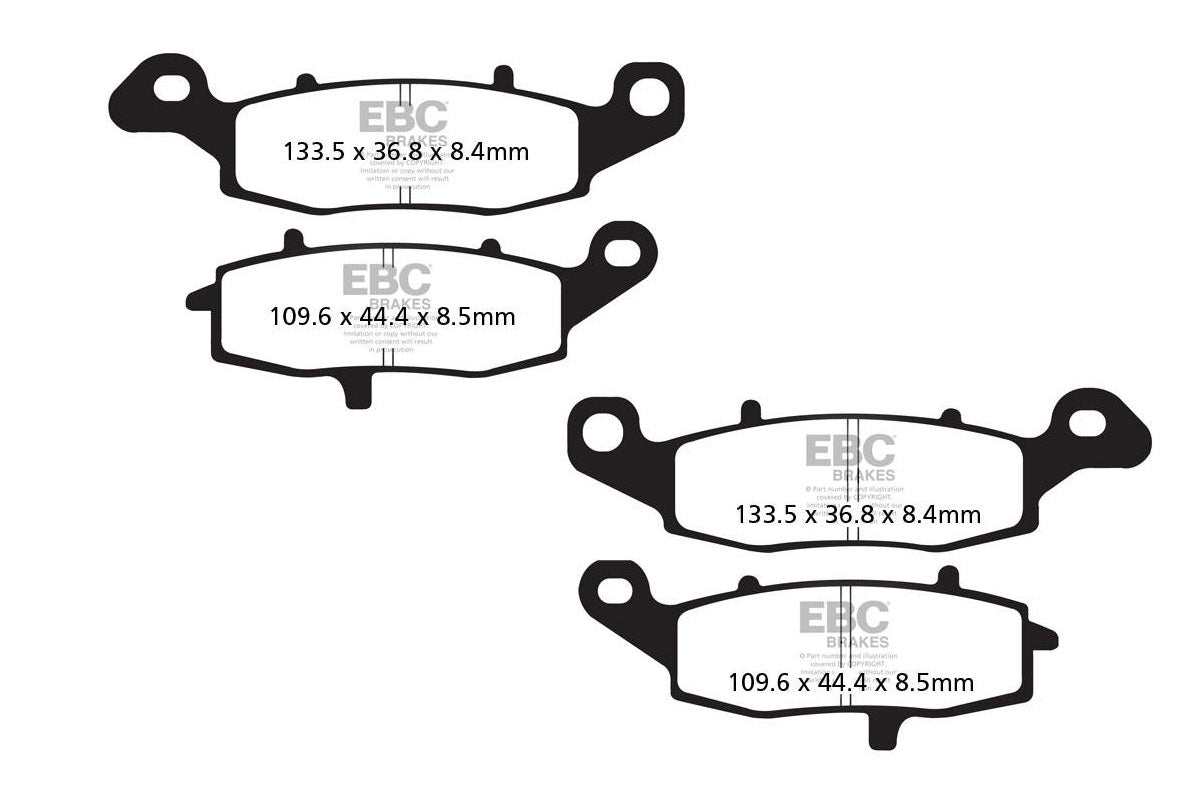 Brakes - FA229HH + FA231HH Fully Sintered - EBC (Front) - Front Set (Two Rotors) baycity powerparts