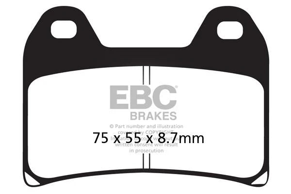 Brakes - FA244V  Semi Sintered - EBC (1 Set Front) - One Set at baycity powerparts