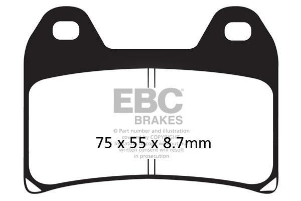 Brakes - FA244  Organic- EBC (1 Set Front) - One Set at baycity powerparts