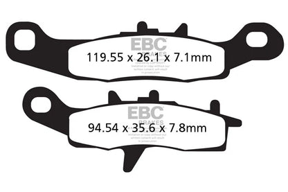 Brakes - FA258TT Carbon - EBC (front) - One Rotor (Front) by baycity power parts