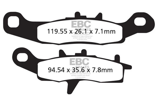 Brakes - FA258TT Carbon - EBC (front) - One Rotor (Front) by baycity power parts
