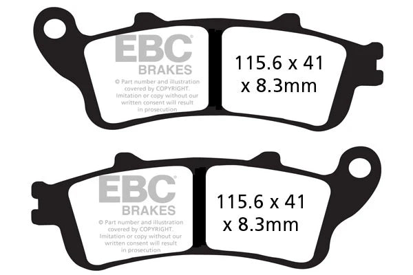 Brakes - FA261HH Fully Sintered  - EBC (Front) - One Set (One Rotor) - Front at baycity powerparts