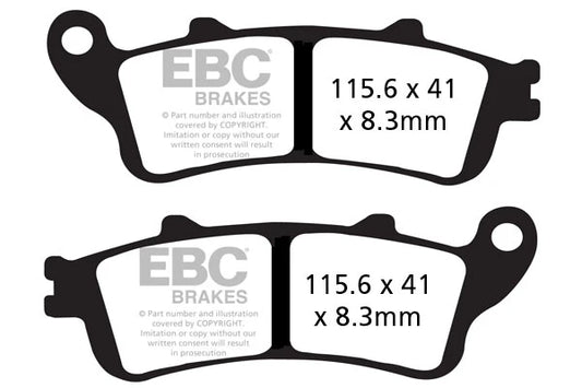 Brakes - FA261HH Fully Sintered  - EBC (Front) - One Set (One Rotor) - Front at baycity powerparts