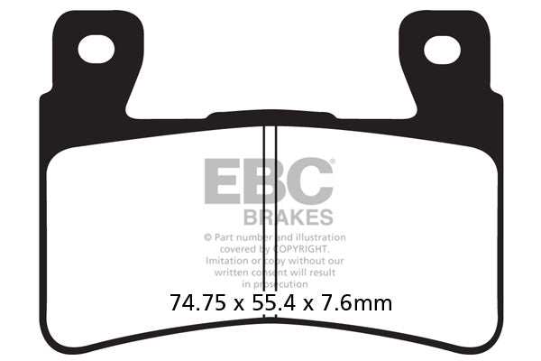 Brakes - FA296HH Fully Sintered  - EBC (2 Set Front) - Two Set ( Two Rotors)