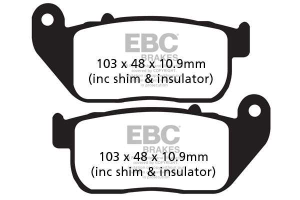 Brakes - FA381HH Fully Sintered - EBC (front) - One Set (One Rotor) - Front at baycity powerparts