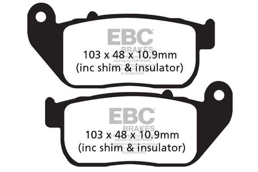 Brakes - FA381HH Fully Sintered - EBC (front) - One Set (One Rotor) - Front at baycity powerparts
