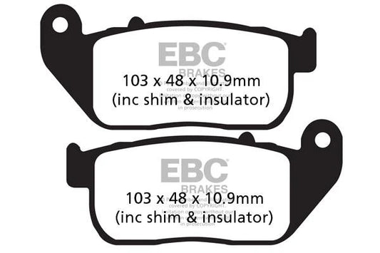 Brakes - FA381 Organic - EBC (front) - One Set (One Rotor) - Front at baycity powerparts