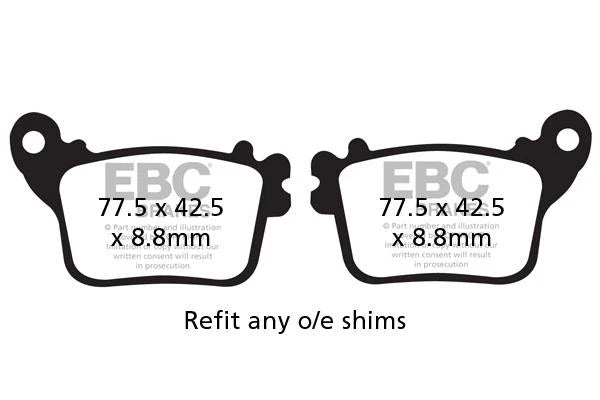 Brakes - FA436V Semi Sintered - EBC (Rear) - One Set (One Rotor) Rear at baycity powerparts