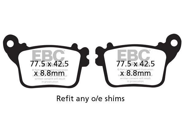 Brakes - FA436 Organic - EBC (Rear) - One Set (One Rotor) Rear baycity powerparts