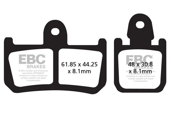 Brakes - FA442/4HH Fully Sintered - EBC (2 Set Front) - Two Sets (Two Rotors) at baycity powerparts