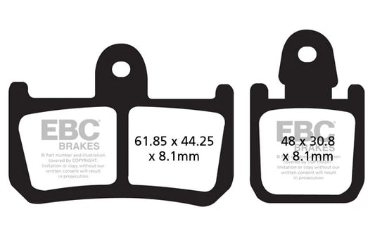 Brakes - FA442/4HH Fully Sintered - EBC (2 Set Front) - Two Sets (Two Rotors) at baycity powerparts