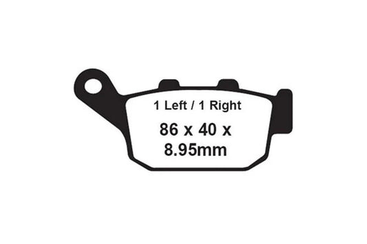 Brakes - FA496HH Fully Sintered - EBC (Rear) - One Set - Rear by baycity powerparts