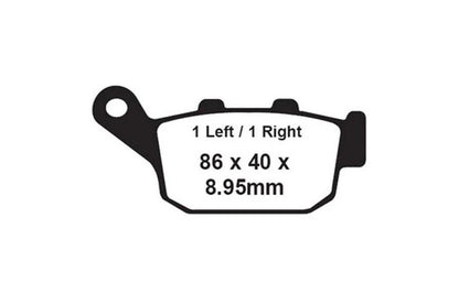 Brakes - FA496V Semi Sintered - EBC (Rear) - One Set - Rear at baycity poweparts