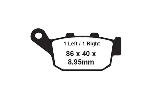Brakes - FA496V Semi Sintered - EBC (Rear) - One Set - Rear at baycity poweparts
