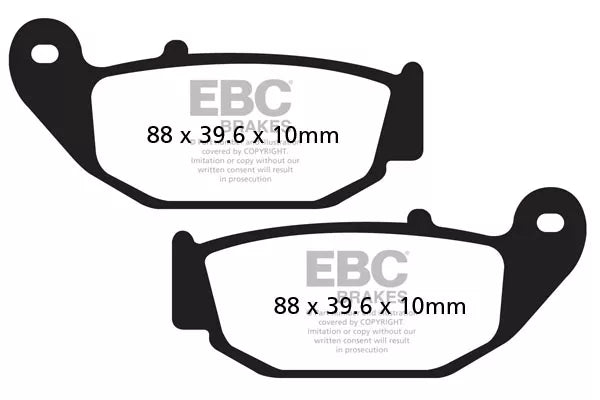 Brakes - FA629 Organic - EBC (Rear) - FA629 / Set Per Rotor at baycity powerparts