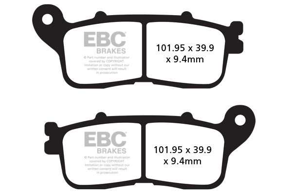 Brakes - FA636HH  Fully Sintered - EBC (Rear) - One Set ( One Rotor) - Rear at baycity powerparts