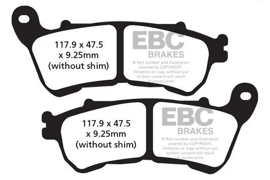 Brakes -  FA640HH Fully Sintered- EBC (Front) - One Rotor ( One Set) - Front baycity powerparts
