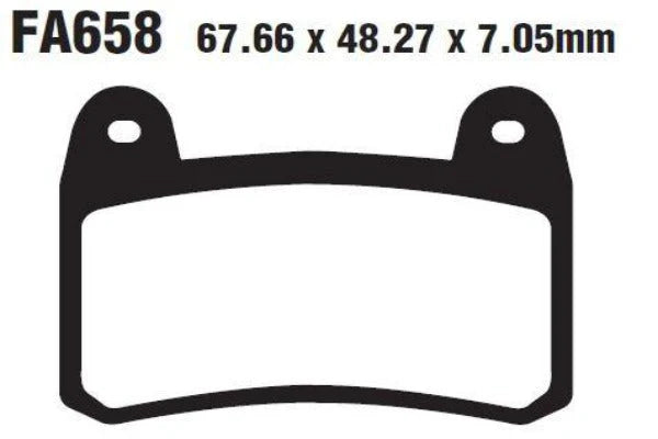 Brakes -  FA658HH Fully Sintered - EBC - Front - 2N /  1 PAIR  (1 Caliper) at baycity powerparts