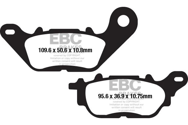 Brakes -  FA662HH Fully Sintered- EBC (Rear) - 2N / 1 Pair (Rear Rotor) baycity powerparts