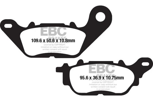 Brakes -  FA662HH Fully Sintered- EBC (Rear) - 2N / 1 Pair (Rear Rotor) baycity powerparts