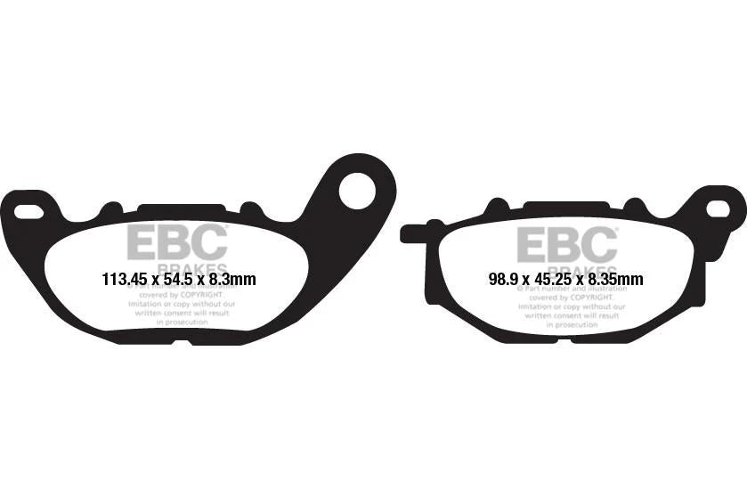 Brakes - FA663 Organic - EBC (Front) - Front ( 2N / 1 PAIR) - 1 ROTOR by baycity powerparts