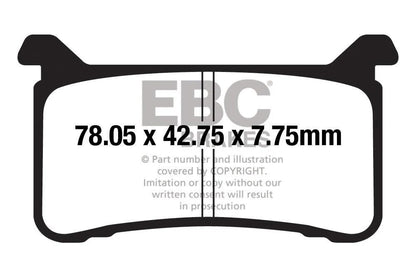 Brakes - FA700HH Fully Sintered  - EBC - One Rotor / 2N ( 1 Pair) by baycity powerparts