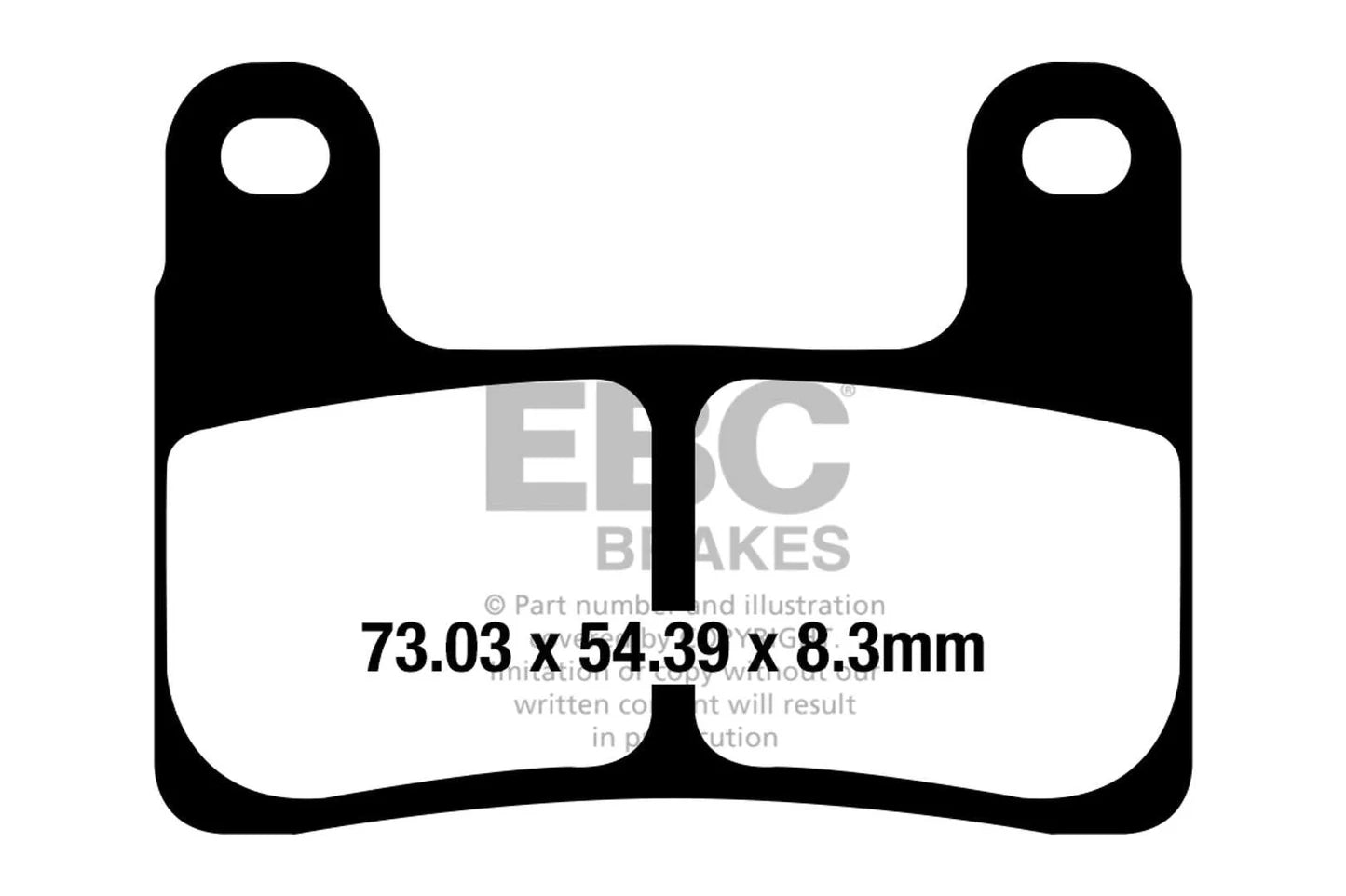 Brakes - Fully Sintered FA724HH - EBC (2 Pairs) by baycity powerparts