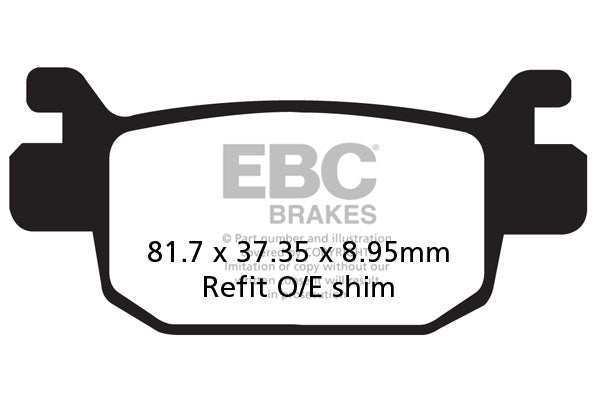 Brakes - SFA415HH Fully Sintered - EBC (Rear) - One Set (One Rotor) - Rear at baycity powerparts