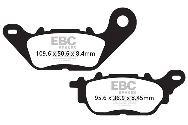Brakes - SFA464 Organic - EBC (Front) - Front ( 2N / 1 PAIR) - 1 ROTOR by baycity powerparts