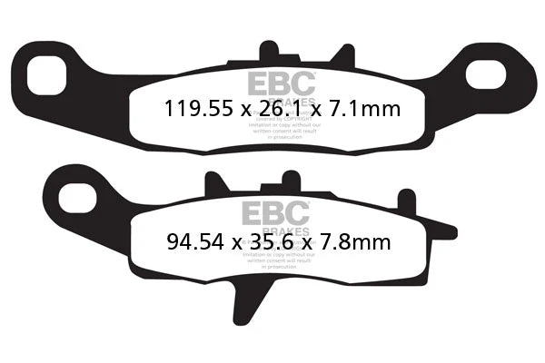 Brakes - Sintered FA258R - EBC (Front) at baycity powerparts