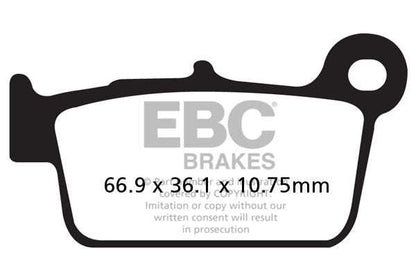 Brakes - Sintered FA367R - EBC - One Set ( One Rotor) Rear at baycity powerparts