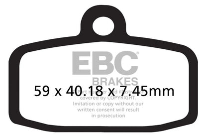 Brakes - Sintered FA612R - EBC - One Set ( One Rotor) - Front at baycity powerparts